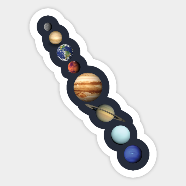 Solar System Sticker TeePublic